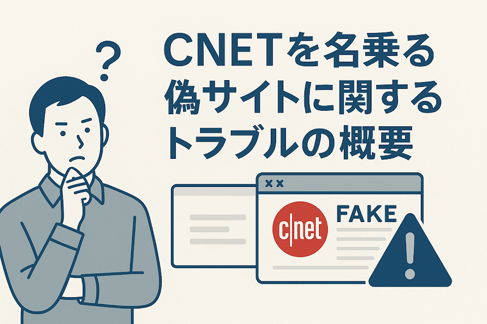 CNETを名乗る偽サイトに関するトラブルの概要