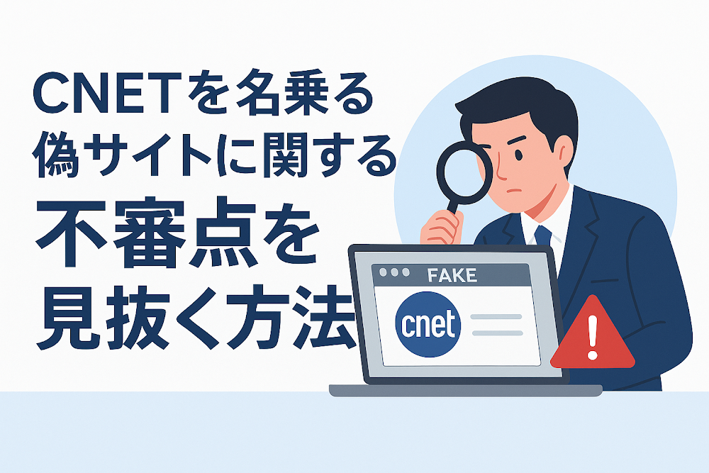 CNETを名乗る偽サイトに関する不審点を見抜く方法