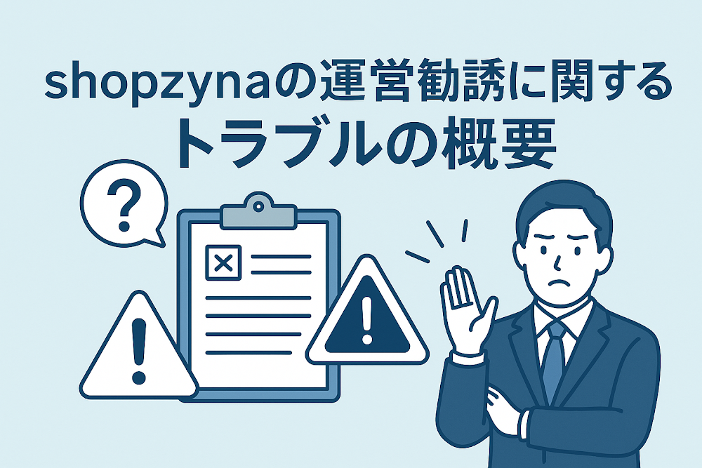 shopzynaの運営勧誘に関するトラブルの概要