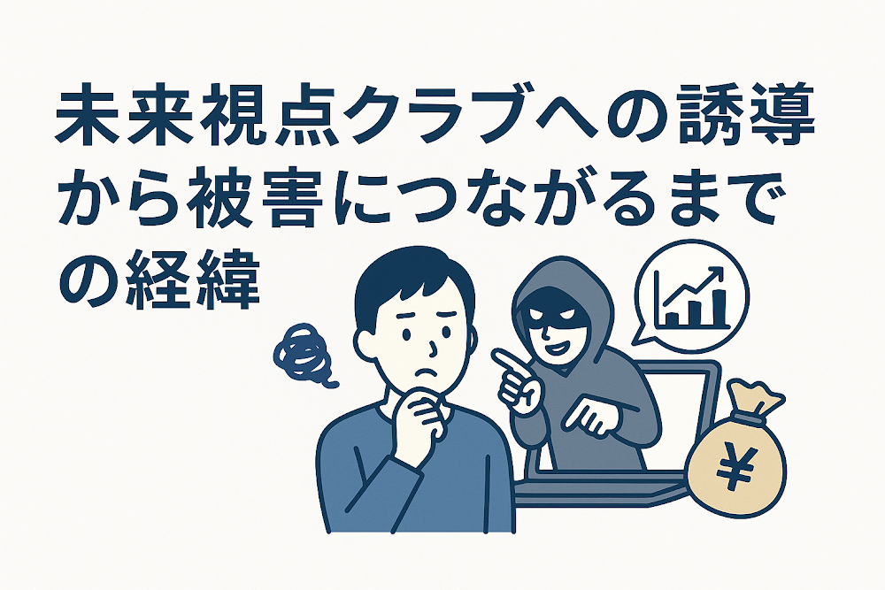 未来視点クラブへの誘導から被害につながるまでの経緯