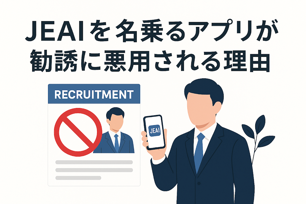 JEAIを名乗るアプリが勧誘に悪用される理由