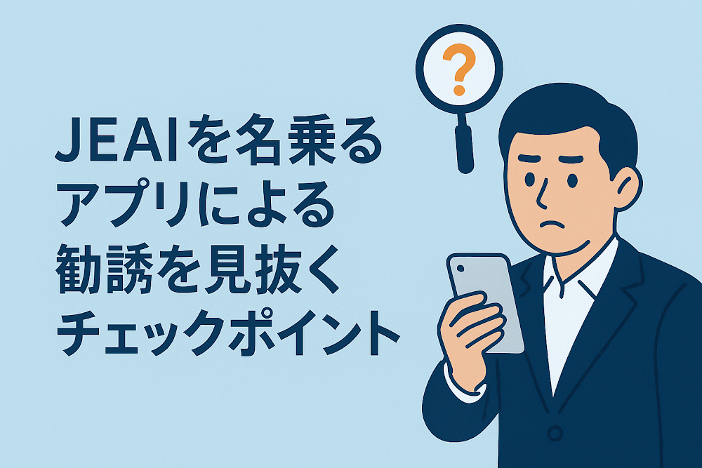 JEAIを名乗るアプリによる勧誘を見抜くチェックポイント