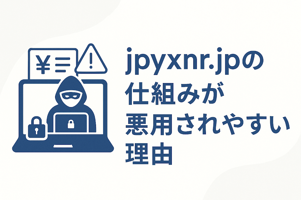 jpyxnr.jpの仕組みが悪用されやすい理由