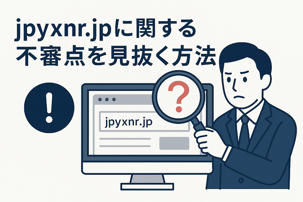 jpyxnr.jpに関する不審点を見抜く方法