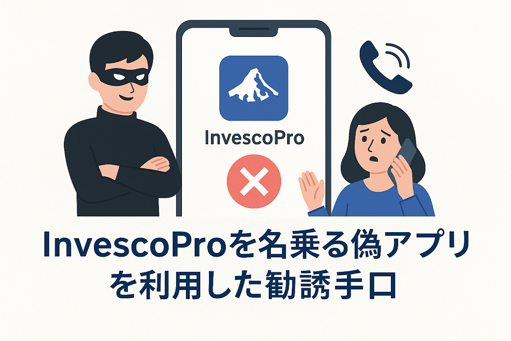 InvescoProを名乗る偽アプリを利用した勧誘手口
