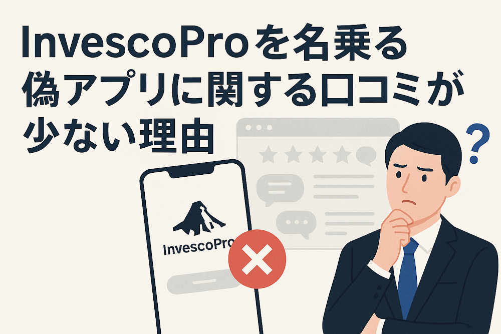 InvescoProを名乗る偽アプリに関する口コミが少ない理由