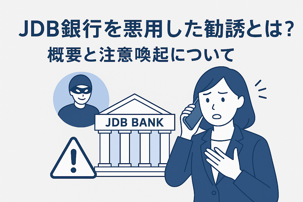 JDB銀行を悪用した勧誘とは？概要と注意喚起について