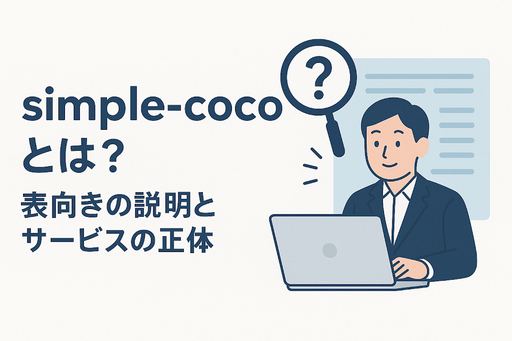 simple-cocoとは？表向きの説明とサービスの正体