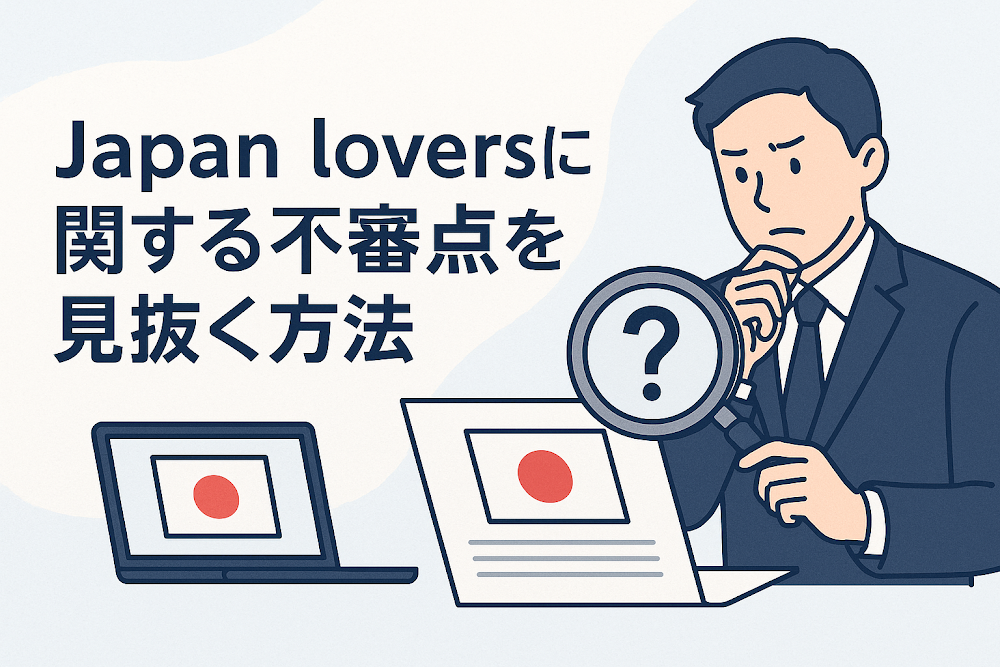 Japan loversに関する不審点を見抜く方法