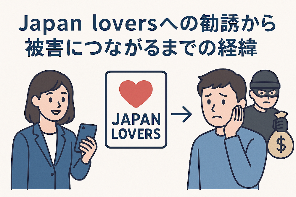 Japan loversへの勧誘から被害につながるまでの経緯