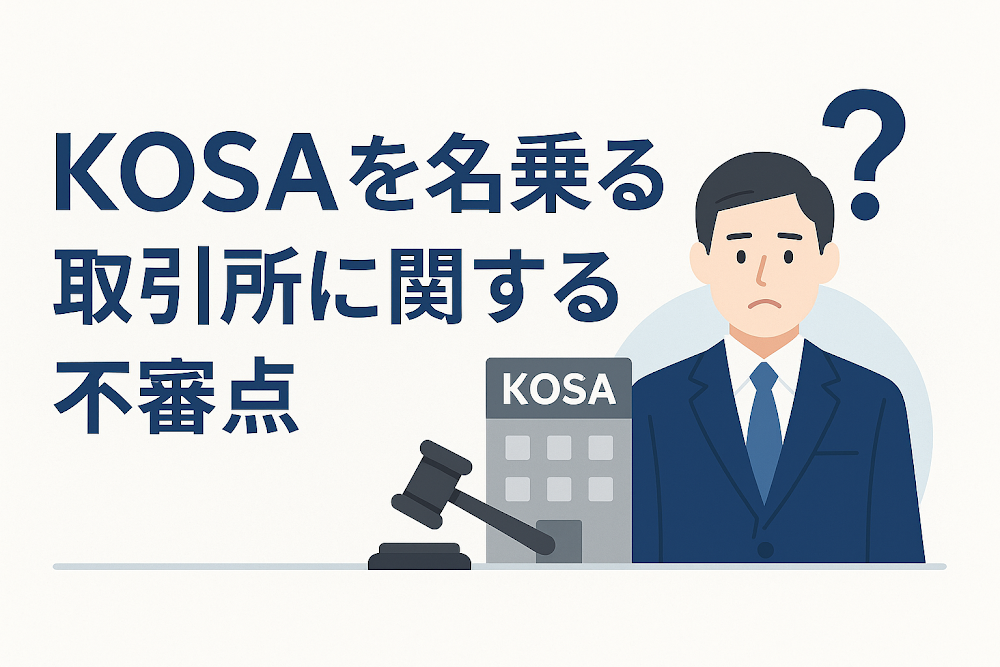 KOSAを名乗る取引所に関する不審点