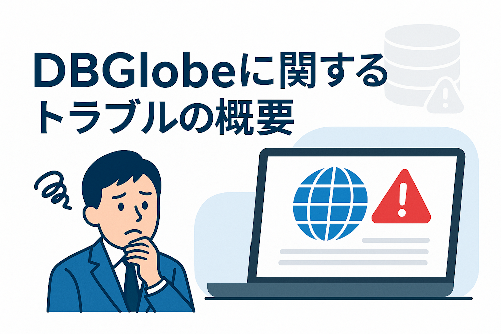 DBGlobeに関するトラブルの概要