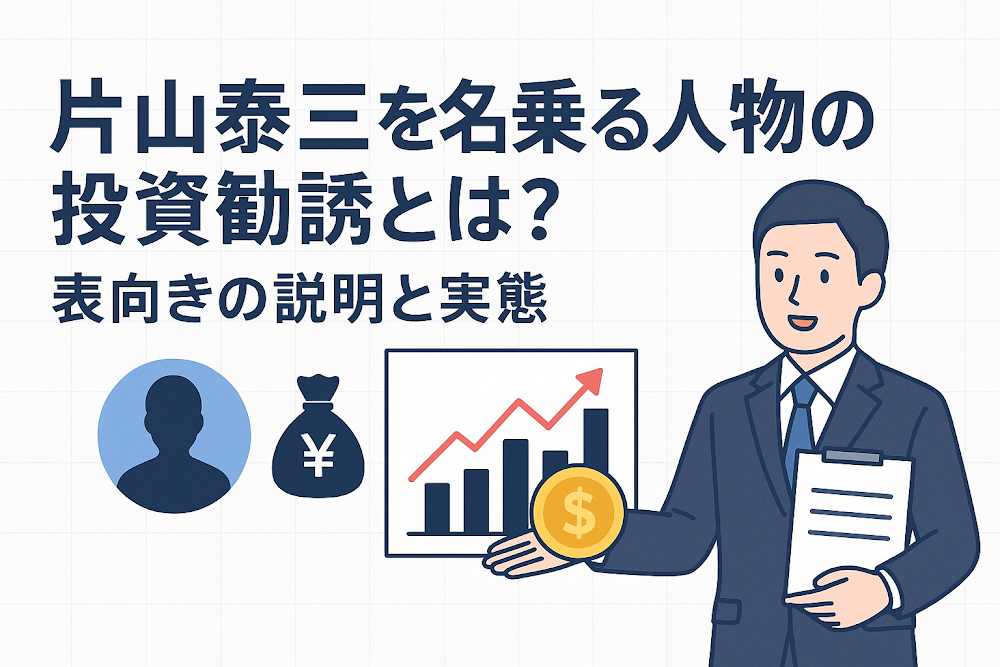 片山泰三を名乗る人物の投資勧誘とは？表向きの説明と実態