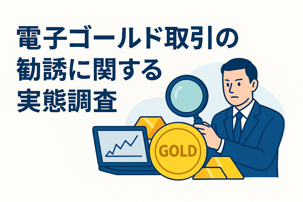 電子ゴールド取引の勧誘に関する実態調査