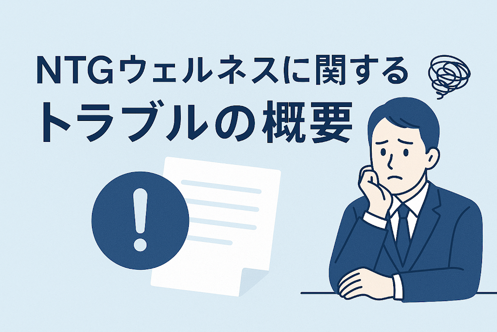 NTGウェルネスに関するトラブルの概要
