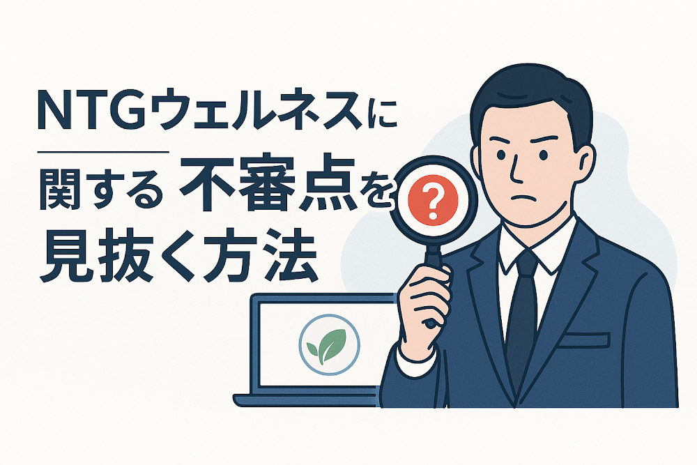 NTGウェルネスに関する不審点を見抜く方法