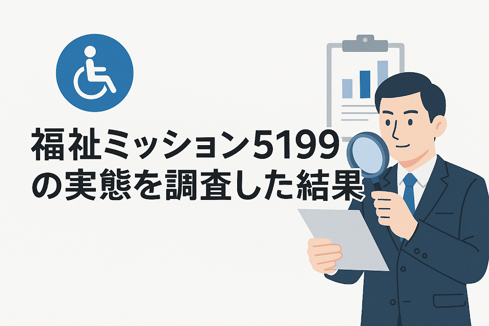 福祉ミッション5199の実態を調査した結果