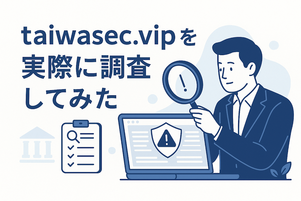 taiwasec.vipを実際に調査してみた
