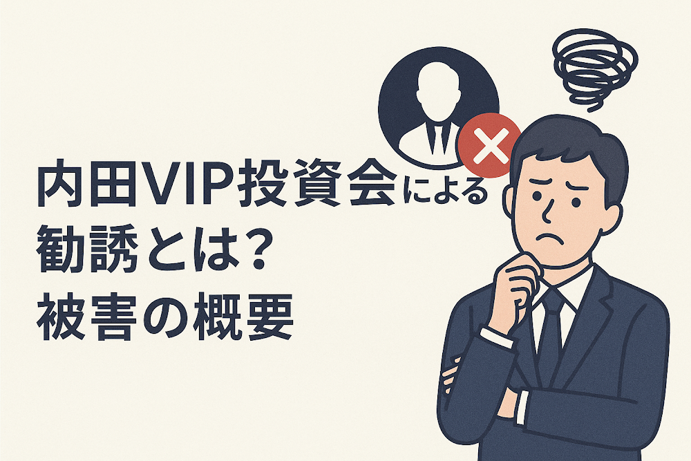 内田VIP投資会による勧誘とは?被害の概要