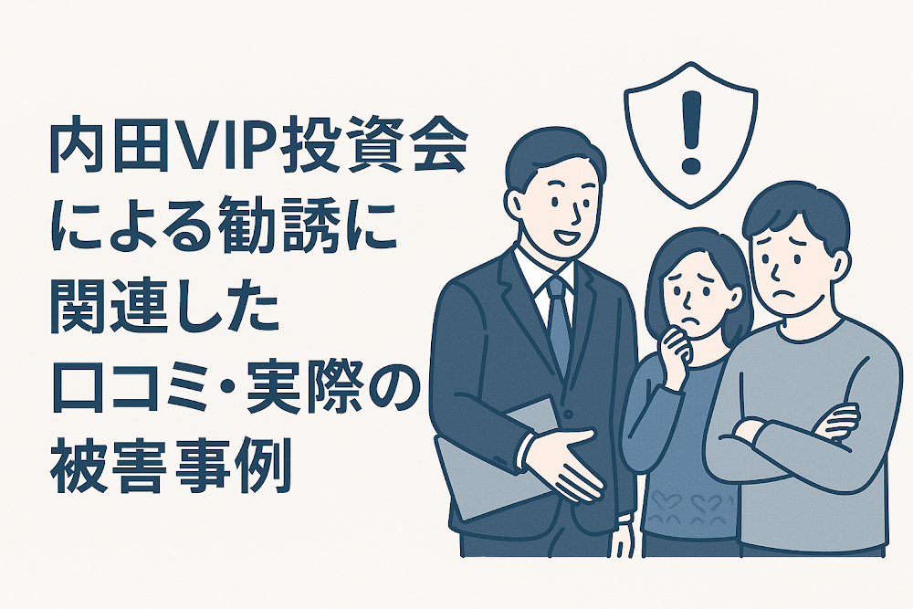 内田VIP投資会による勧誘に関連した口コミ・実際の被害事例