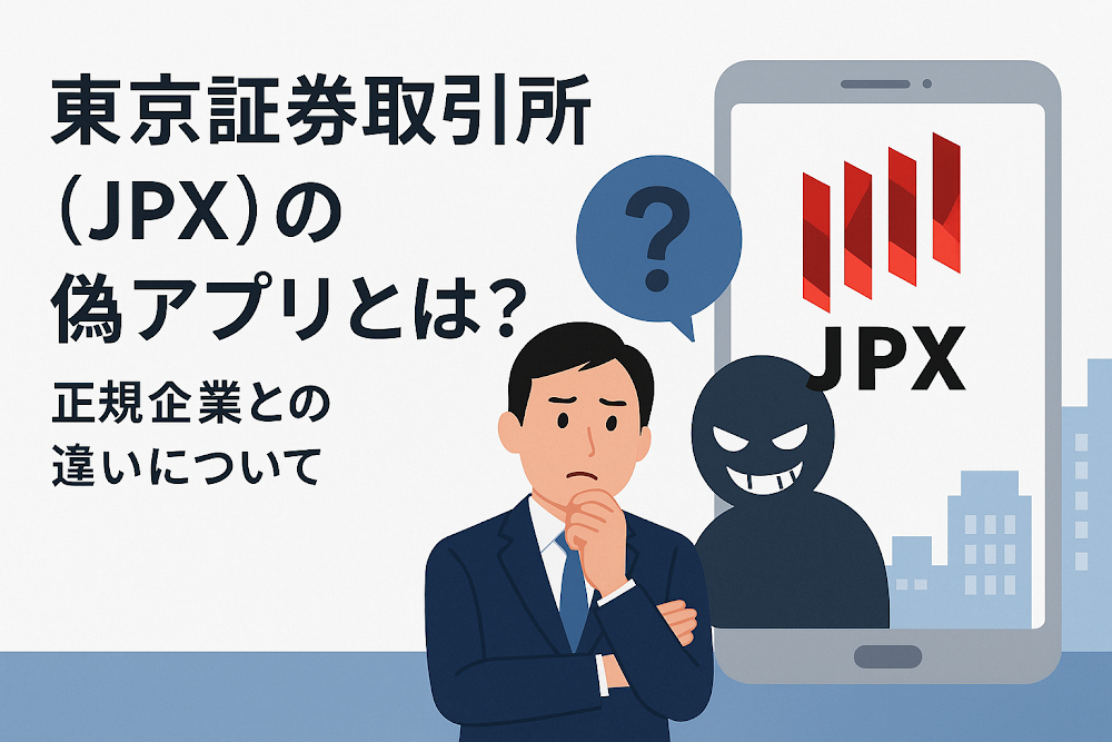 東京証券取引所(JPX)の偽アプリとは?正規企業との違いについて