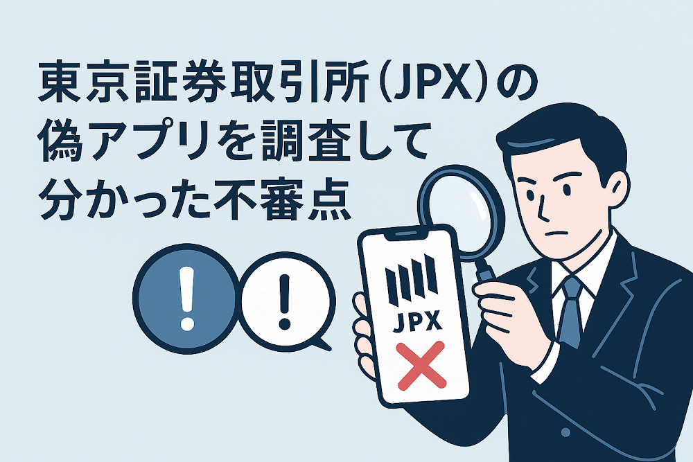 東京証券取引所(JPX)の偽アプリを調査して分かった不審点