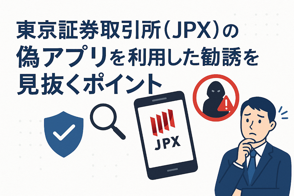 東京証券取引所(JPX)の偽アプリを利用した勧誘を見抜くポイント