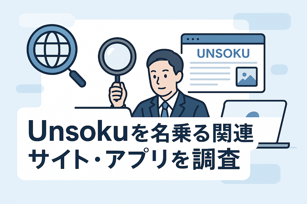 Unsokuを名乗る関連サイト・アプリを調査
