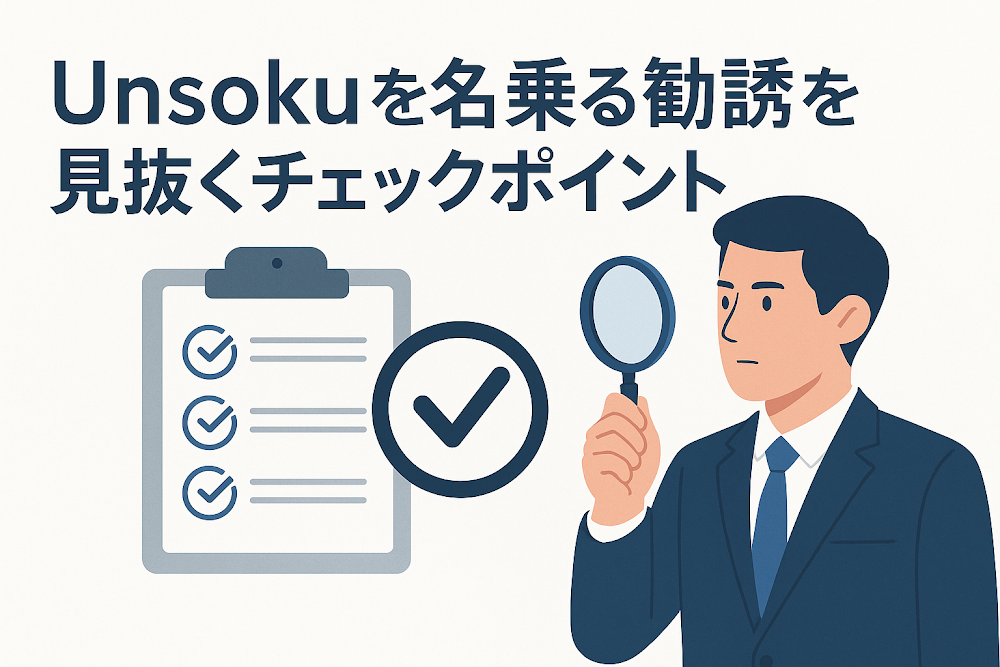 Unsokuを名乗る勧誘を見抜くチェックポイント