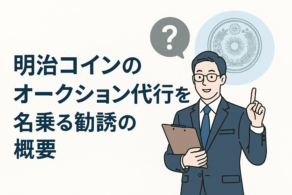 明治コインのオークション代行を名乗る勧誘の概要