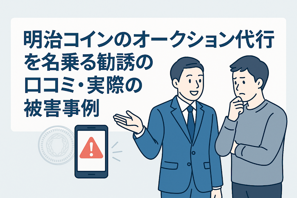 明治コインのオークション代行を名乗る勧誘の口コミ・実際の被害事例