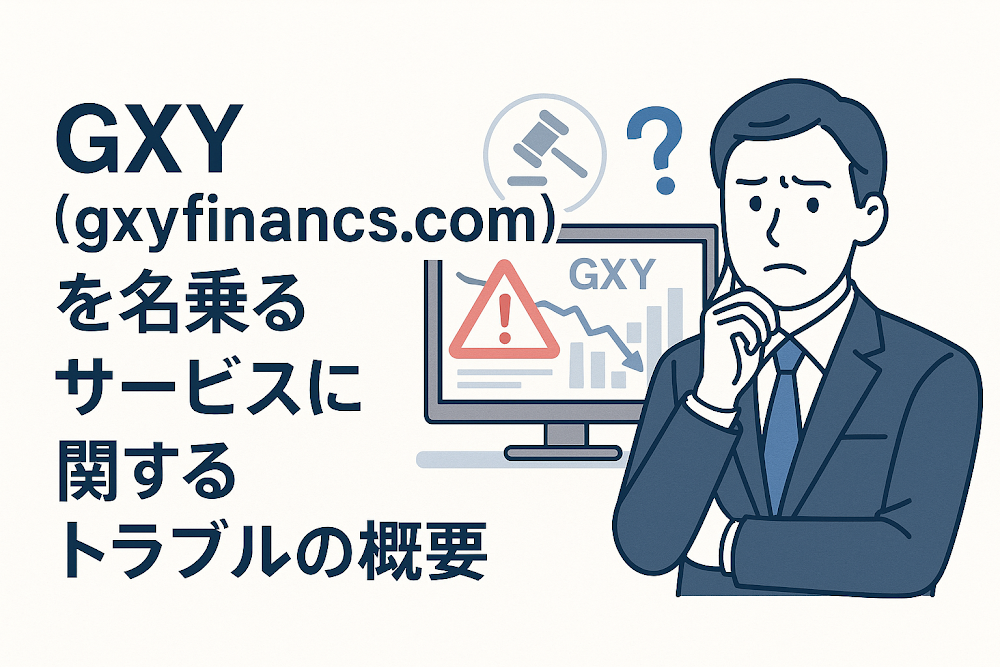 GXY（gxyfinancs.com）を名乗るサービスに関するトラブルの概要