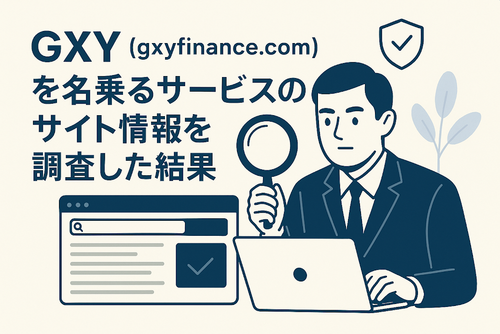 GXY（gxyfinancs.com）を名乗るサービスのサイト情報を調査した結果