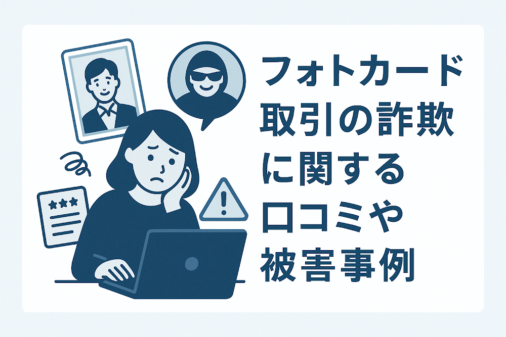 フォトカード取引の詐欺に関する口コミや被害事例
