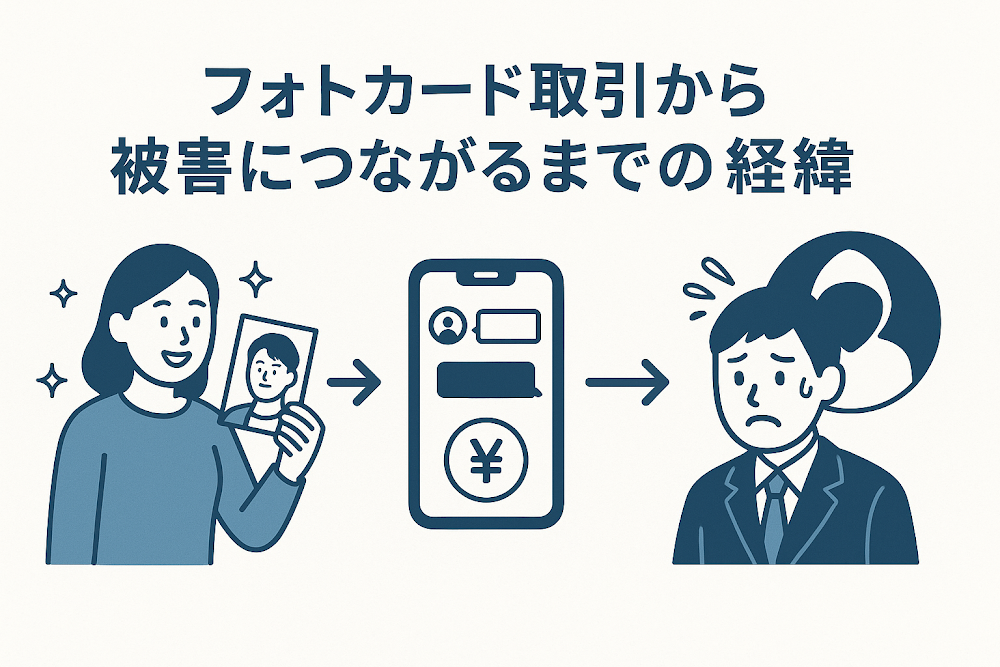 フォトカード取引から被害につながるまでの経緯