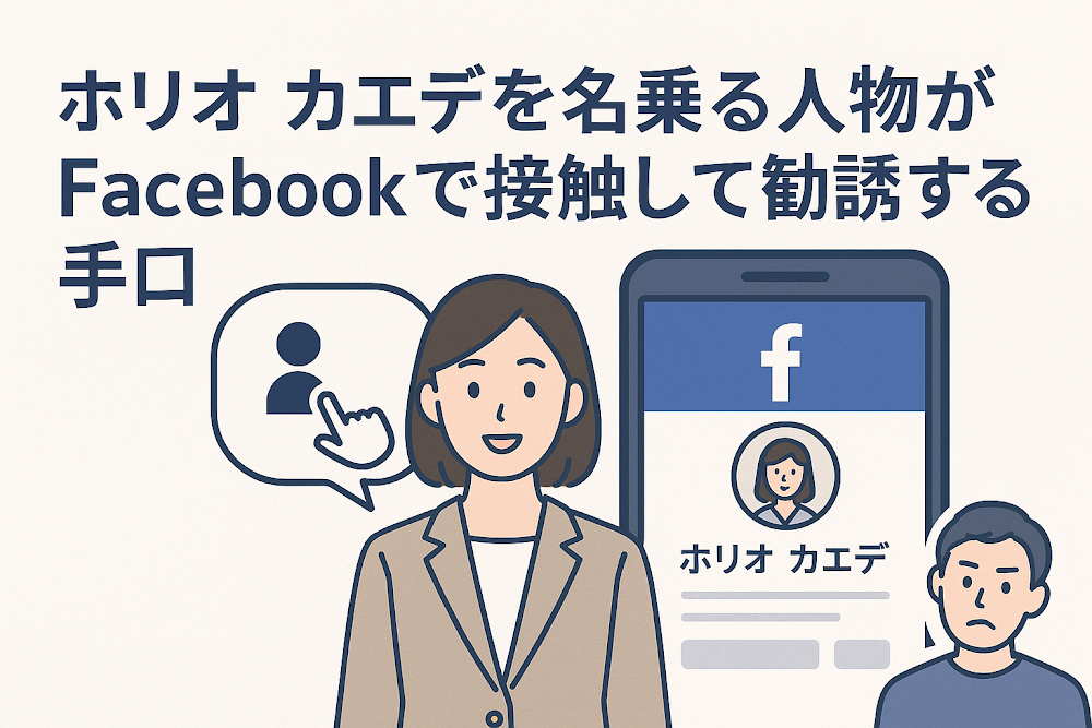 ホリオ カエデを名乗る人物がFacebookで接触して勧誘する手口
