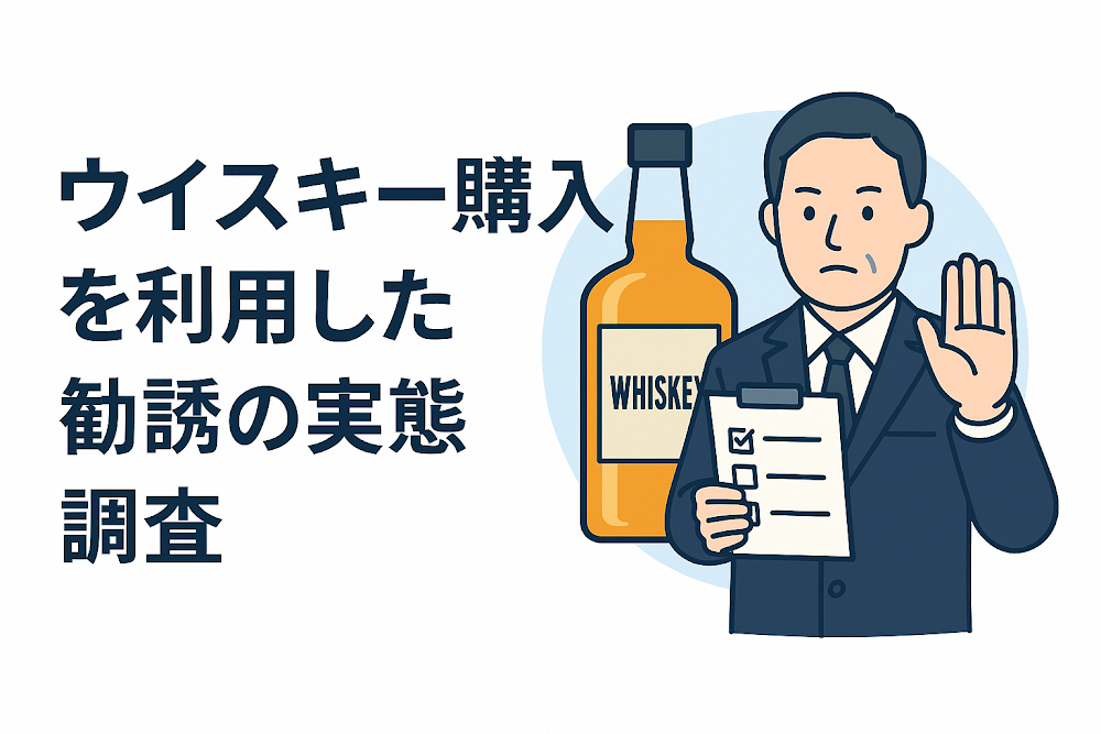 ウイスキー購入を利用した勧誘の実態調査