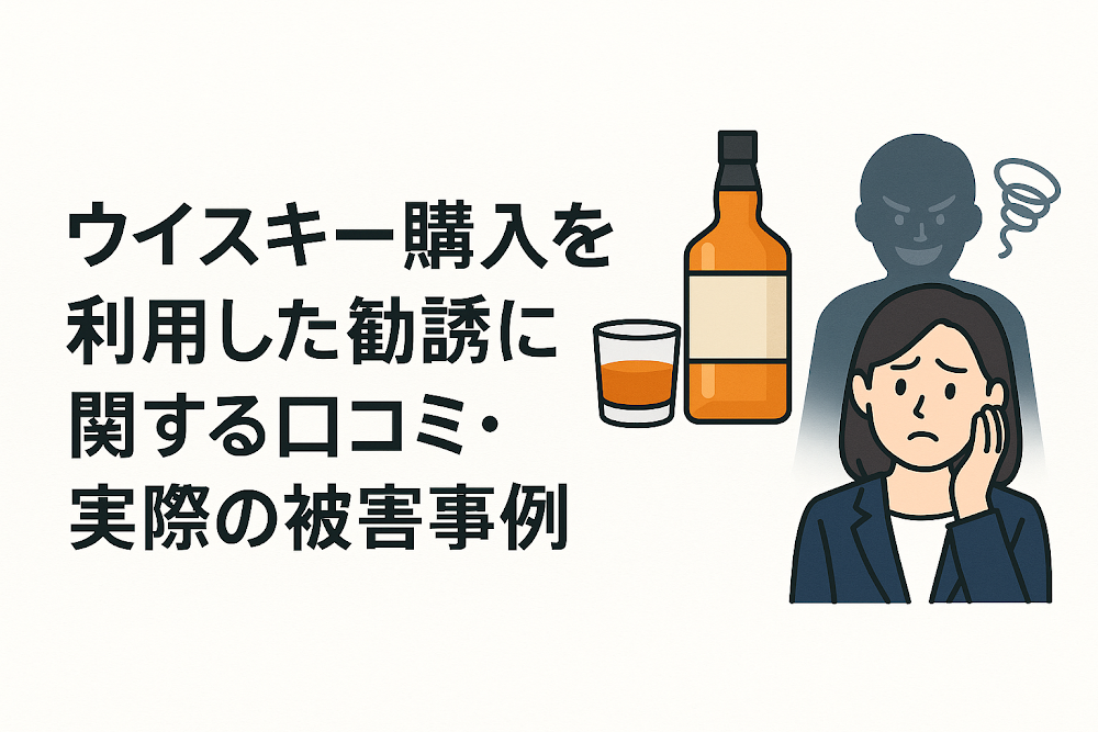 ウイスキー購入を利用した勧誘に関する口コミ・実際の被害事例