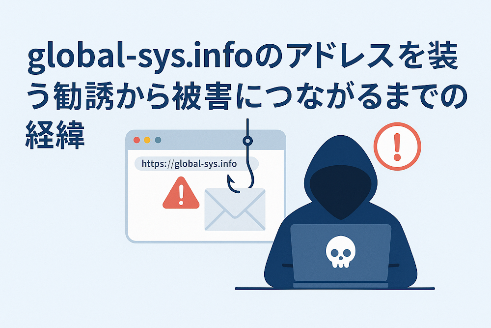 global-sys.infoのアドレスを装う勧誘から被害につながるまでの経緯