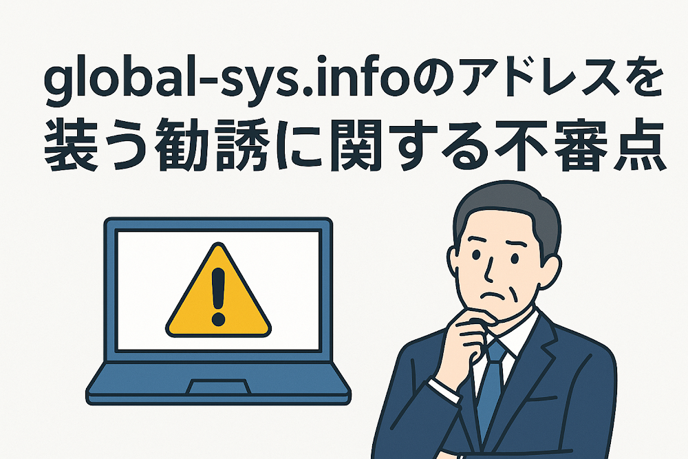 global-sys.infoのアドレスを装う勧誘に関する不審点