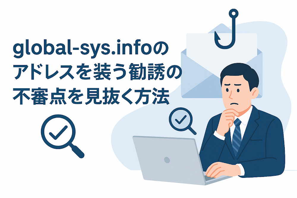 global-sys.infoのアドレスを装う勧誘の不審点を見抜く方法