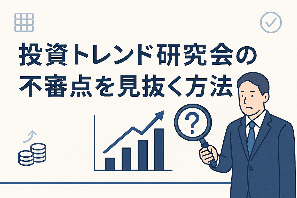 投資トレンド研究会の不審点を見抜く方法