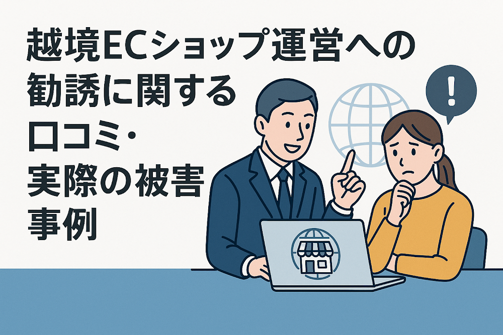 越境ECショップ運営への勧誘に関する口コミ・実際の被害事例