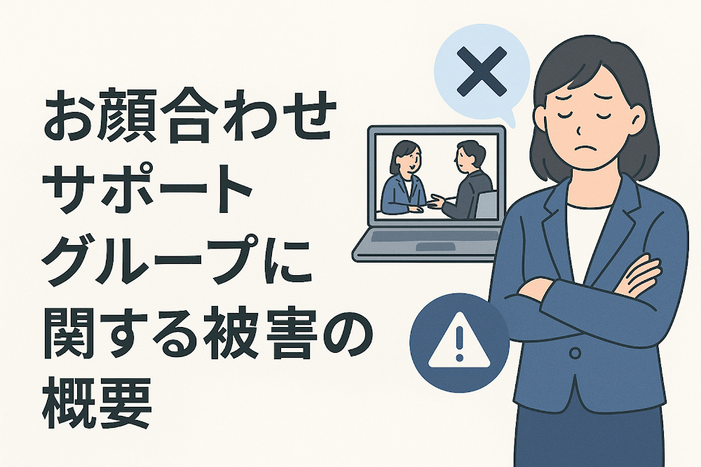 お顔合わせサポートグループに関する被害の概要