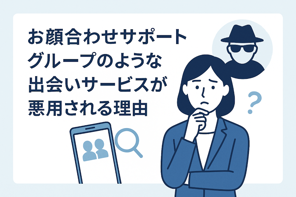 お顔合わせサポートグループのような出会いサービスが悪用される理由