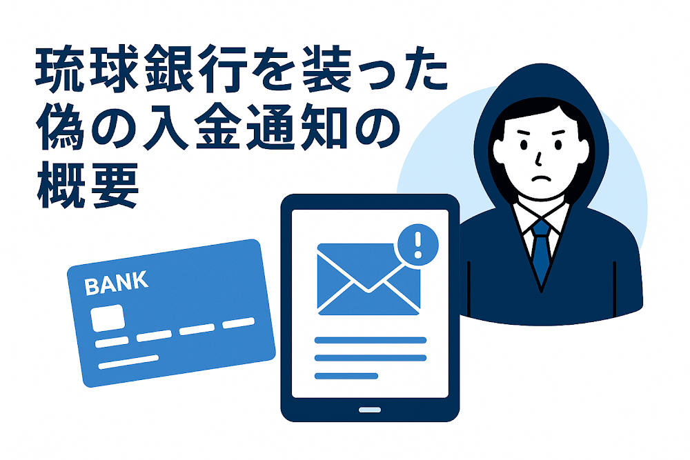 琉球銀行を装った偽の入金通知の概要