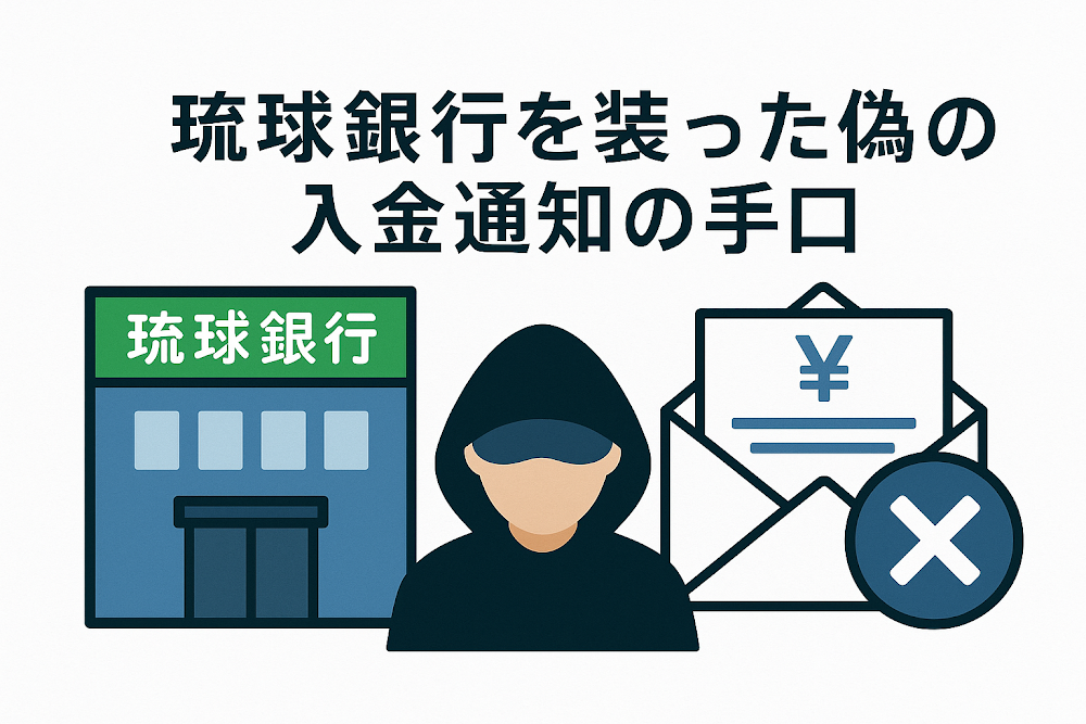 琉球銀行を装った偽の入金通知の手口