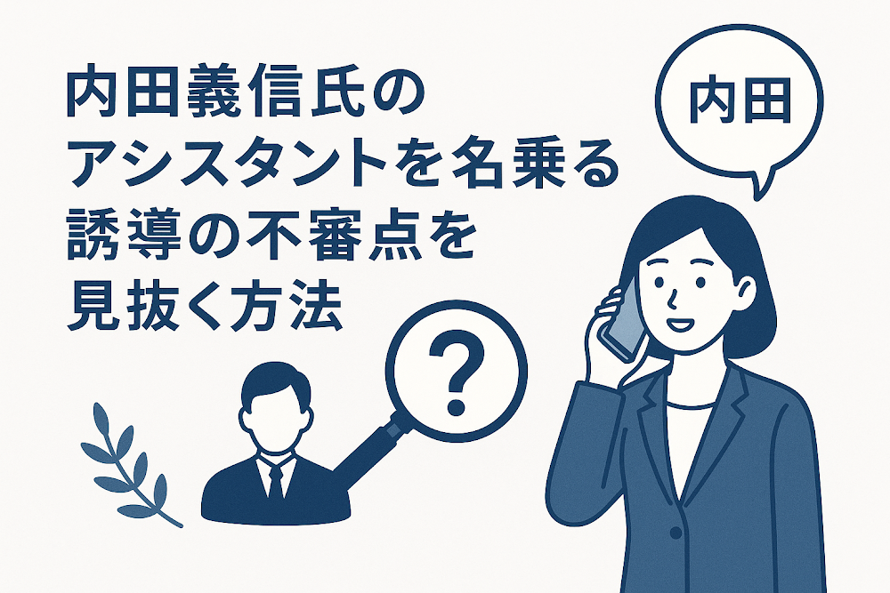 内田義信氏のアシスタントを名乗る誘導の不審点を見抜く方法