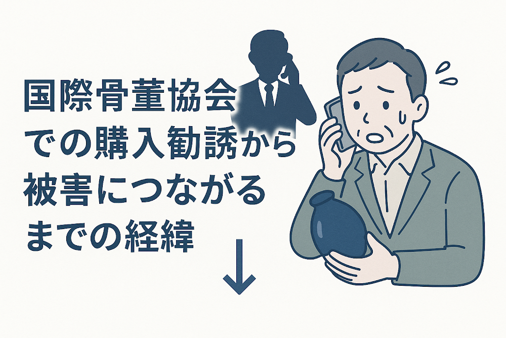 国際骨董協会での購入勧誘から被害につながるまでの経緯