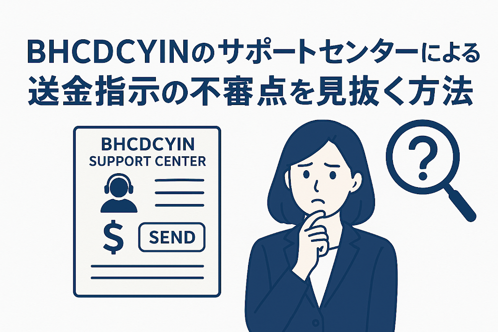 BHCDCYINのサポートセンターによる送金指示の不審点を見抜く方法